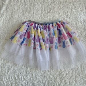 Easter Bunny Tutu Skirt with Pastel Peeps Print